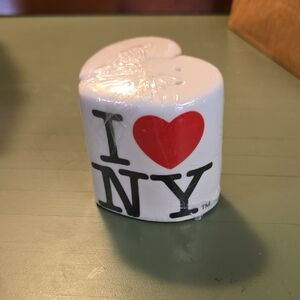I Love NY White Candle